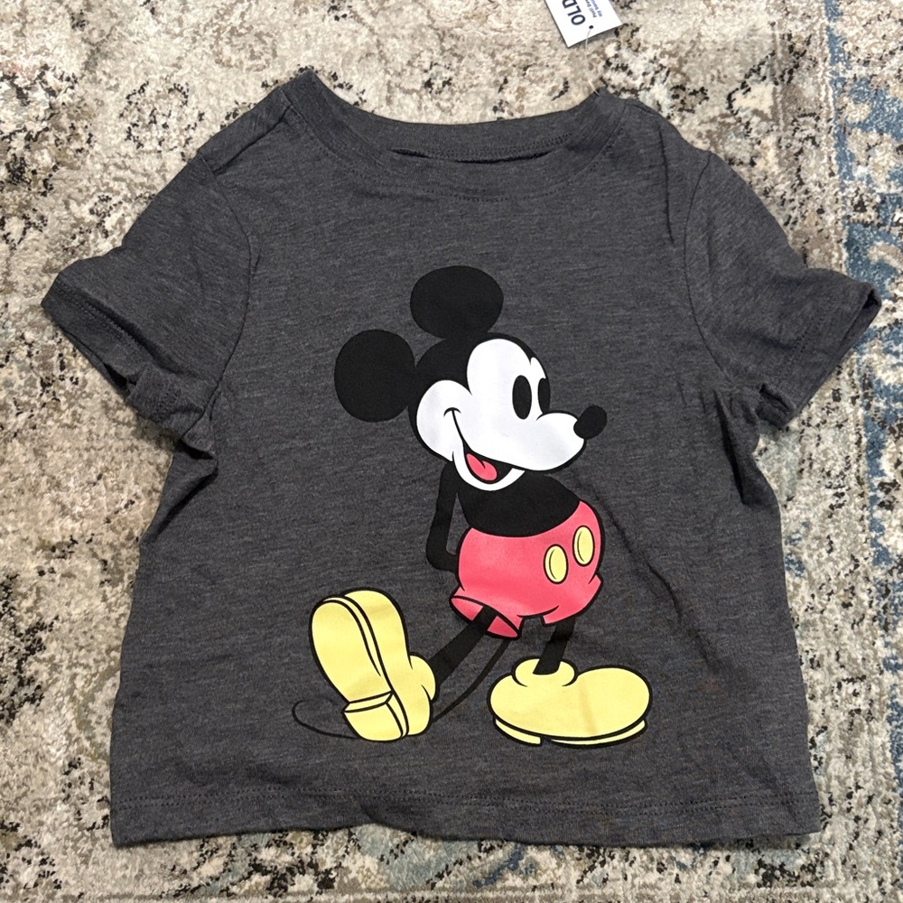 Old Navy Charcoal Mickey Mouse Kids Tee Size 2T